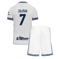 Inter Milan Piotr Zielinski #7 Bortaställ Barn 2024-25 Korta ärmar (+ Korta byxor)